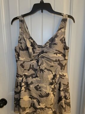 Camo Print 1 Piece Bathing Suit
